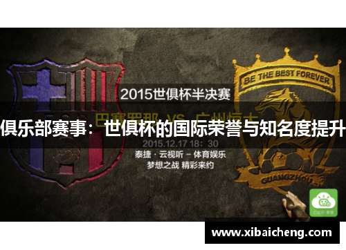 俱乐部赛事：世俱杯的国际荣誉与知名度提升